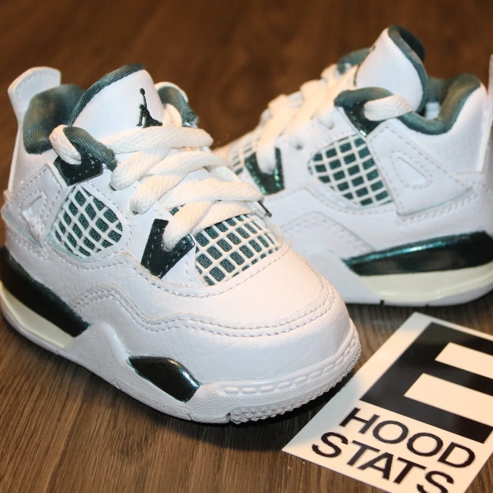 Air Jordan 4 Retro Oxidized Green Infant Size 3c Sneakers